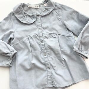 ZARA KIDS Light Gray Kids Button-Up Shirt